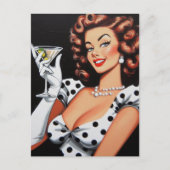 Beauty Drink Pin Up Briefkaart (Voorkant)