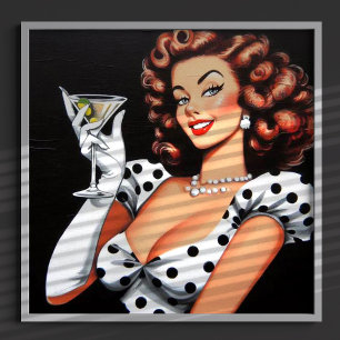 Beauty Drink Pin Up Poster