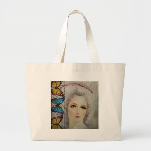 Beauty en Butterflies Grote Tote Bag (Voorkant)