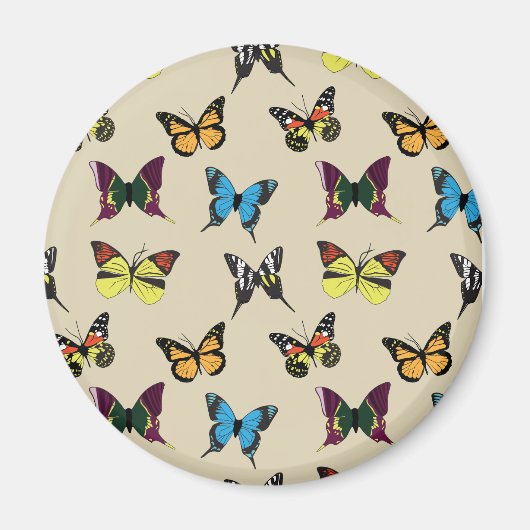 Beauty en Butterfly Magnet Magneet (Voorkant)