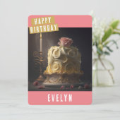 Beauty en de Beast Birthday Kaart (Staand voorkant)