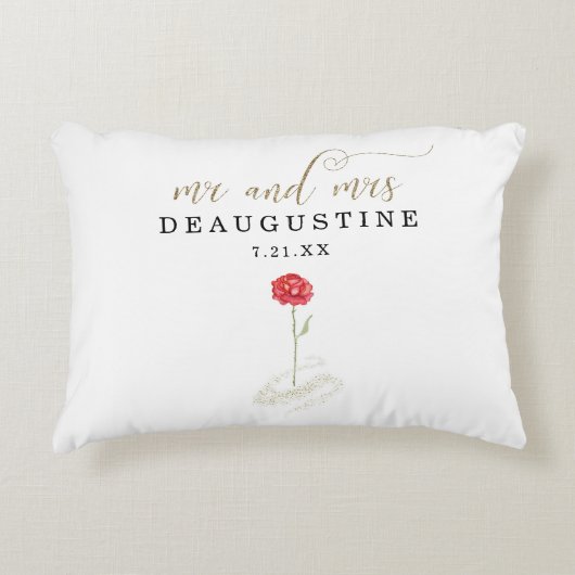 Beauty en de Beast Wedding Engagement Party Accent Kussen (Voorkant)