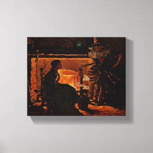 Beauty en de heks - canvas afdruk
