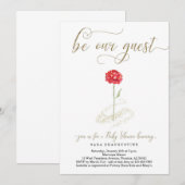 Beauty en de uitnodiging van het Beast Baby shower (Voorkant / Achterkant)