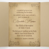 Beauty en het Beast Fairytale  Storybook Drieluik Uitnodiging (Binnenkant midden)