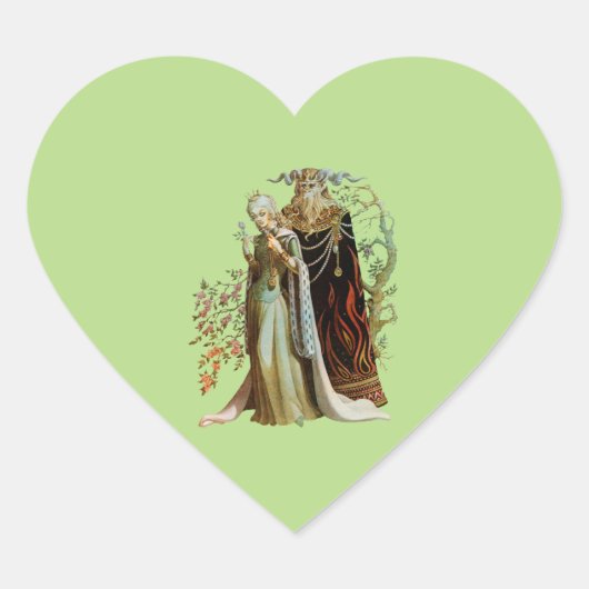 Beauty en het Beast Hart Sticker (Voorkant)