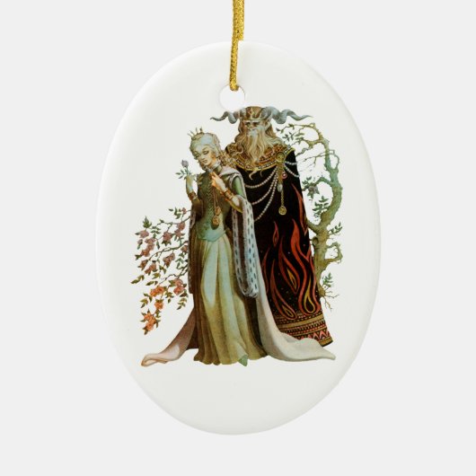 Beauty en het Beast Keramisch Ornament (Voorkant)