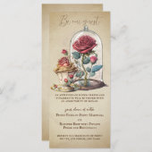 Beauty en het Beest Fairytale Magic Roos Menu (Voorkant / Achterkant)