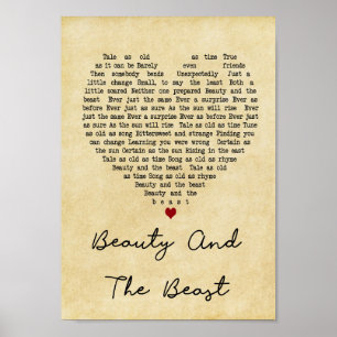 Beauty en het hart van het beest Lyric Poster