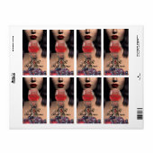 BEAUTY EN RED WINE GLAST Tasting Party Etiket (Full Sheet)