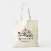 Beauty Everywhere Nature Quote Van Gogh Tote Bag (Dos)