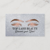 Beauty Eye Lashes | Glitter Sparkle achtergrond Visitekaartje (Voorkant)
