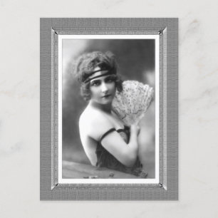 Beauty - Fan - in zwart-wit Briefkaart