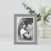 Beauty - Fan - in zwart-wit Briefkaart (Staand voorkant)