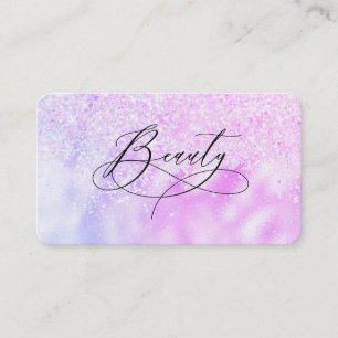 *~* BEAUTY Fancy Script Ombre Glitter Visitekaartje