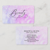 ** BEAUTY Fancy script Ombre Glitter Visitekaartje (Voorkant / Achterkant)