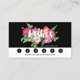 Beauty Florals Lash Extensions Black Loyalty Kaart