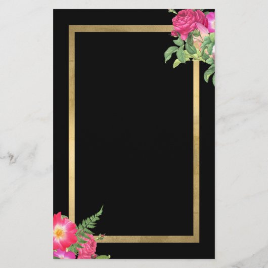 Beauty Florals Nagelstudio Black Flyer (Achterkant)