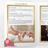 Beauty Florals Nail Salon Brochure Blanche (Intérieur en premier)