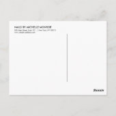 Beauty Florals Nail Salon White Briefkaart (Achterkant)