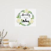 "Beauty from Ashes" Inspirerend Muur Poster (Keuken)