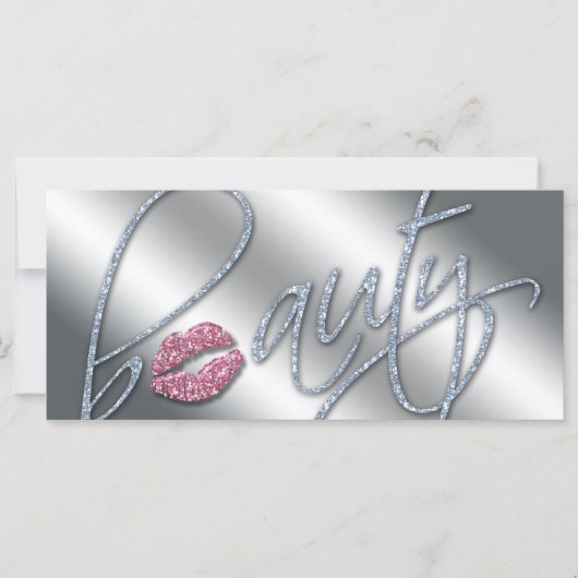 Beauty Gift Certificate Makeup Artist Glitter Pink (Voorkant)