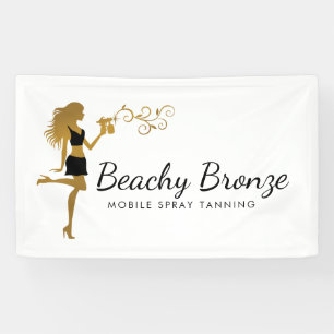Beauty Girl Gouden Bronzen Spray Tanning Spandoek