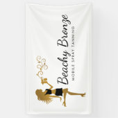 Beauty Girl Gouden Bronzen Spray Tanning Spandoek (Verticaal)