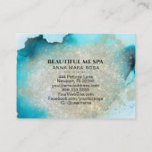 *~* BEAUTY - Glitter Gold Lijst Silver Glow Visitekaartje (Achterkant)