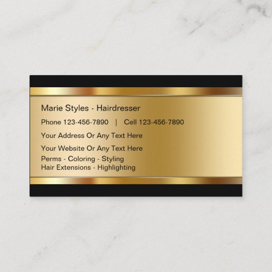 Beauty Hairdresser Visitekaartjes (Achterkant)