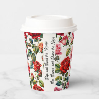 Beauty in Bloom Roos Tuin Papier Cups Papieren Bekers