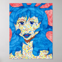 Beauty in Blue Poster