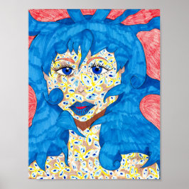 Beauty in Blue Poster