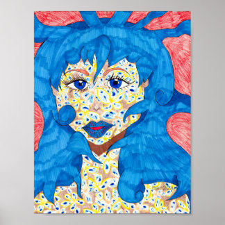 Beauty in Blue Poster