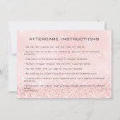Beauty Lashes Extension Natercare Instruction Roze Kaart (Achterkant)
