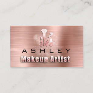 Beauty Makeup Artist Appointcard Blush Roos Visitekaartje
