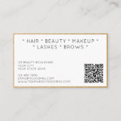 Beauty Makeup Artist Eyelashes QR-code Visitekaartje (Achterkant)
