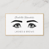 Beauty Makeup Artist Eyelashes QR-code Visitekaartje (Voorkant)