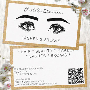 Beauty Makeup Artist Eyelashes QR-code Visitekaartje