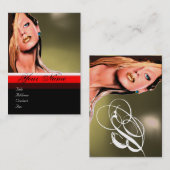 BEAUTY MAKEUP ARTIST monogram grijs blauw saffier Visitekaartje (Voorkant / Achterkant)