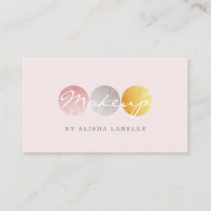 Beauty Makeup Artist Palette Pink / Silver / Gold Visitekaartje