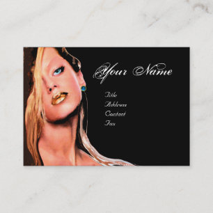 BEAUTY MAKEUP ARTIST, sapphire blue black Visitekaartje