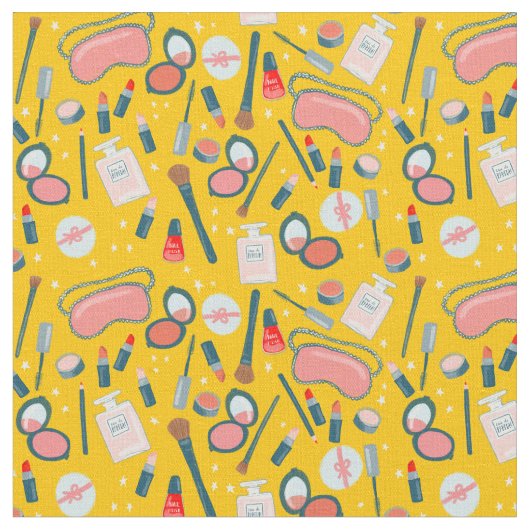  Beauty Makeup Cosmetics Pattern Stof (Close Up)