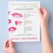 Beauty & Makeup Flyer-Sjabloon Flyer (Hand)