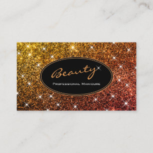 Beauty Manicure Trendy Luminous Roos Gold Gradient Visitekaartje