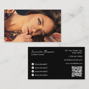 Beauty Mode Influencer Content Creator Foto Visitekaartje