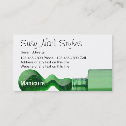 Beauty Nail Salon Visitekaartjes (Voorkant)