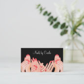 Beauty Nails Manicure Visitekaartje (Staand voorkant)