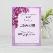 Beauty Paarse Orchid Kaart (Staand voorkant)