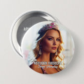 Beauty Pageant Button Pin - Kies vorm en grootte (Voorkant /achterkant)